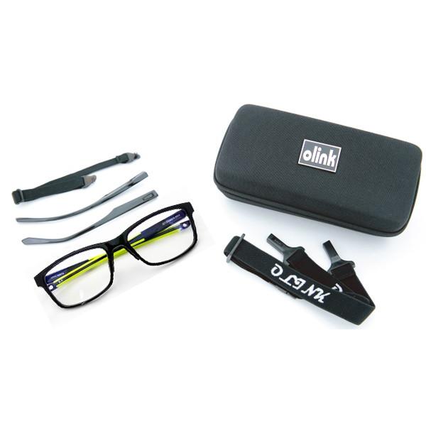 olink、オーリンク221■カラーBKS：ブラックシャイニー■スポーツテンプルカラーBKS：ブラック/イエローグリン■レンズカラーBLC：ブルライトカットレンズBR：ブラウン偏光レンズGL：グリーン偏光レンズGY：グレー偏光レンズ■サイズ...