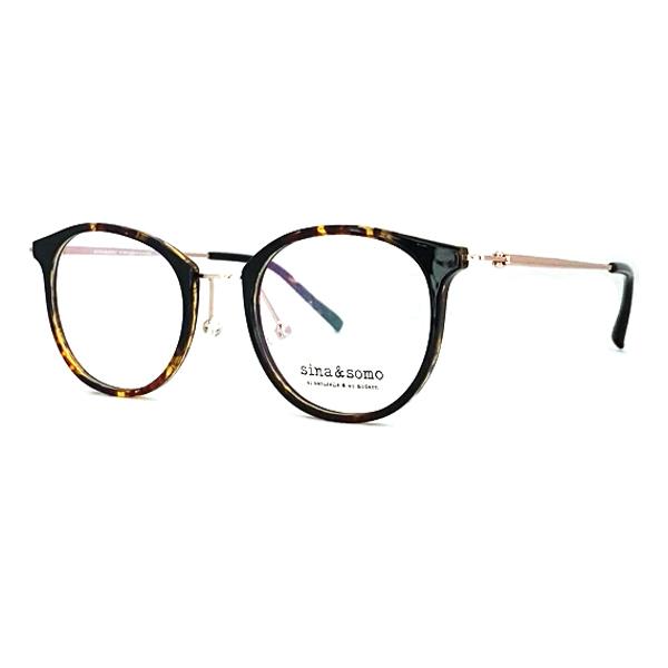 sina＆somo コンビ ボストン 9070 col.5 メガネフレーム デミ