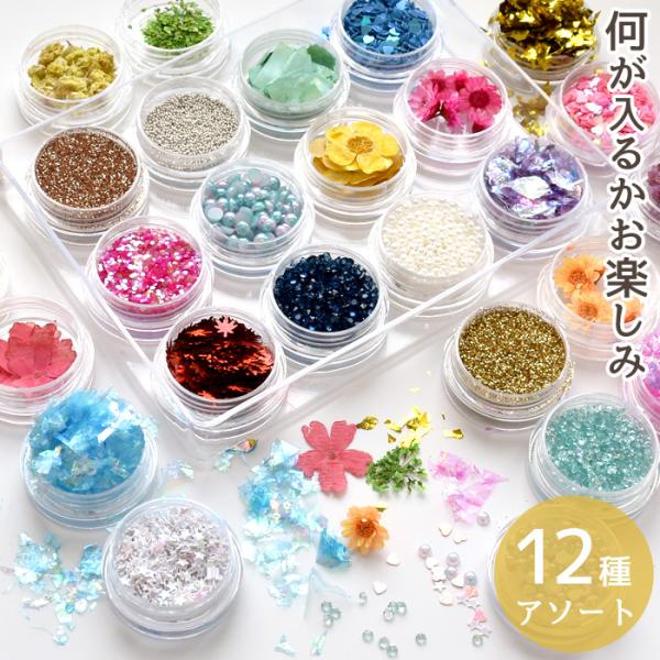 レジン　パーツ　お得　詰め合わせセット レジン 封入 パーツ あれこれ セット □ 花材 パール ホログラム