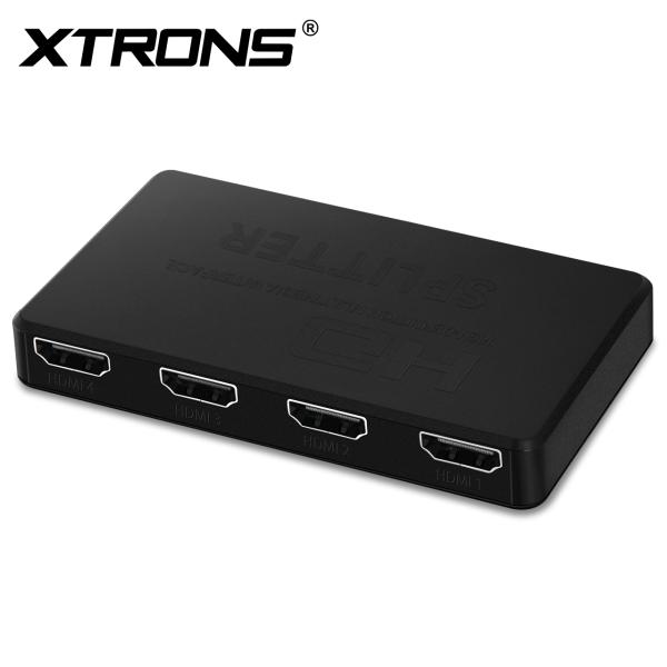 XTRONS HDMI分配器 スプリッター 1入力 4出力 車載映像分配器 ビデオ