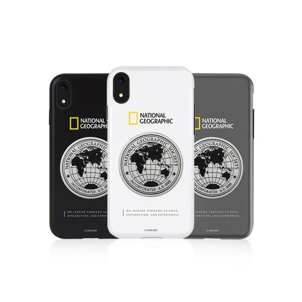 �y�󂠂� �A�E�g���b�g�ziPhone XS / X �P�[�X iPhone XR �P�[�X National Geographic Global Seal Metal-Deco Case