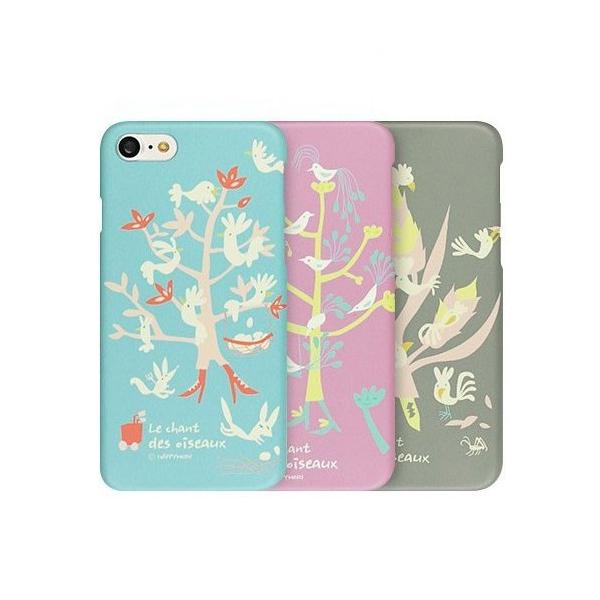 iPhone SE (3 / 2022N) P[X Jo[ Happymori Bird Tree [iPhone SE2/8/7]