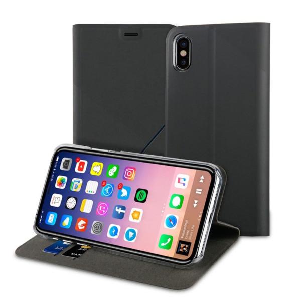 iPhone XS / X P[X iPhone XS Max P[X muvit FOLIO STAND 蒠^i[rbg tHIX^hjACtH Jo[ X^h@\