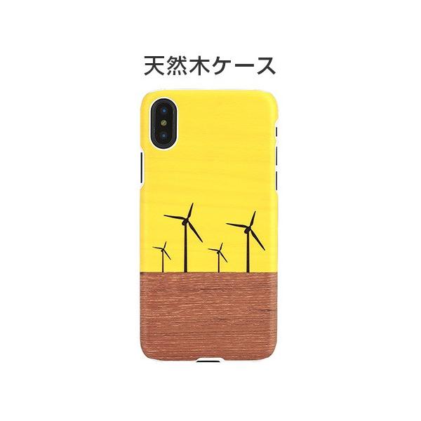 iPhone XS / X P[X VR Man&amp;Wood Yellow Windi}AhEbh CG[EBhjACtH Jo[ ؐ