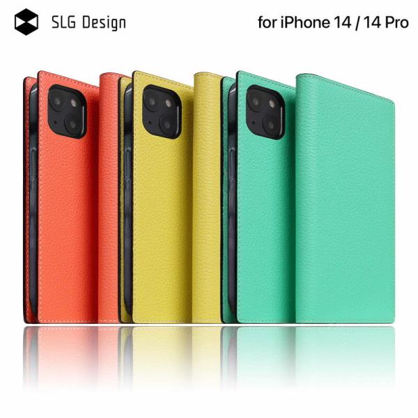 SLG Design iPhone 13 Pro ケース 手帳型 本革 Neon Full Grain SLG Design iPhone 13 Pro ケース 手帳型 本革 Neon Full Grain