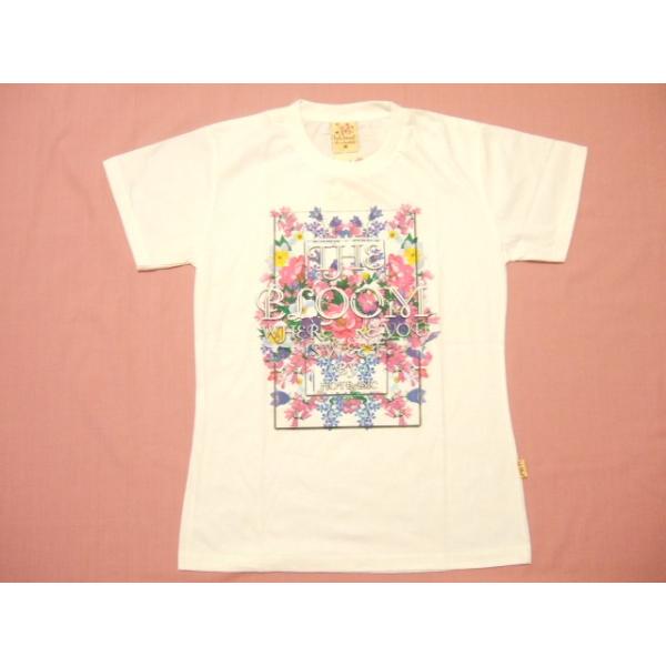 横浜最新 美しい花の楽園Flower♪魅惑のＴシャツ白 M, L Bloom 送料無料syo11