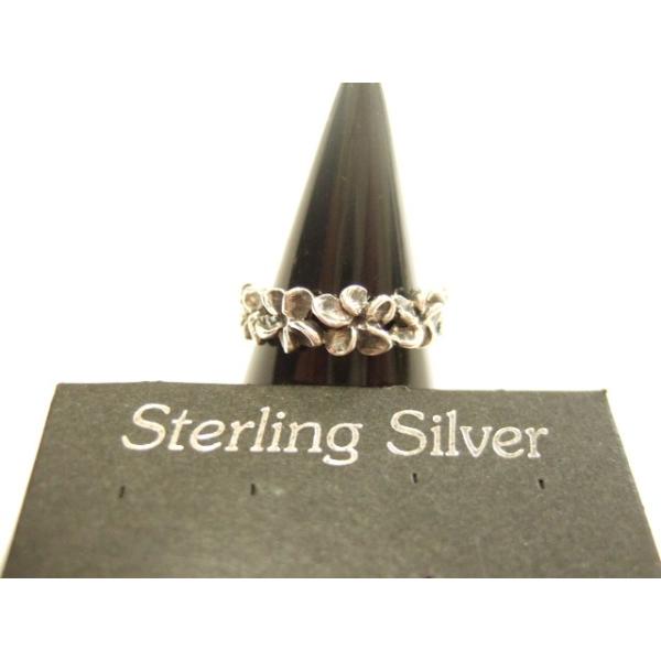 横浜最新 シルバー925SILVER 魅惑の銀リング花♪フラワー 7〜13号 2.2g メンズレディース 送料220円指輪63syo