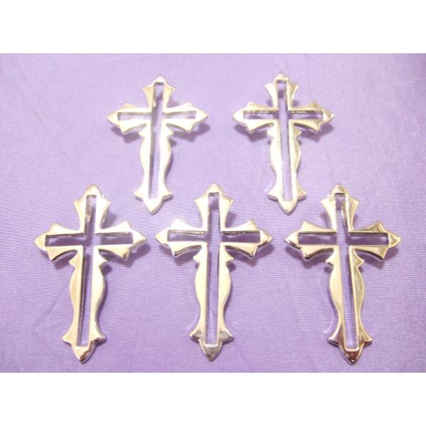 横浜最新 ペンダント抜きクロス♪魅惑の十字架パーツ5個セット Cross守護魔除け 送料220円ネックレス アクセサリーパーツ部品卸し140a