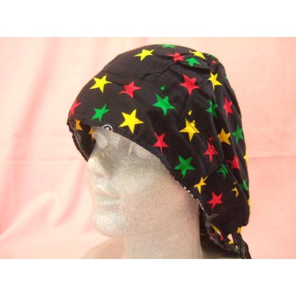 横浜最新 スター☆星 魅惑のバンダナキャップ黒 Star メンズレディース 4枚まで送料180円51