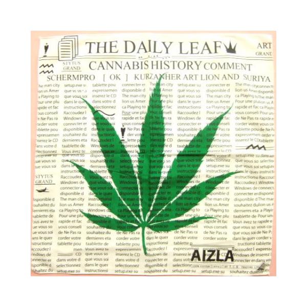 横浜最新 英字マリファナ♪魅惑のバンダナ 白/緑 Marijuana Green同梱4枚まで送料180円76