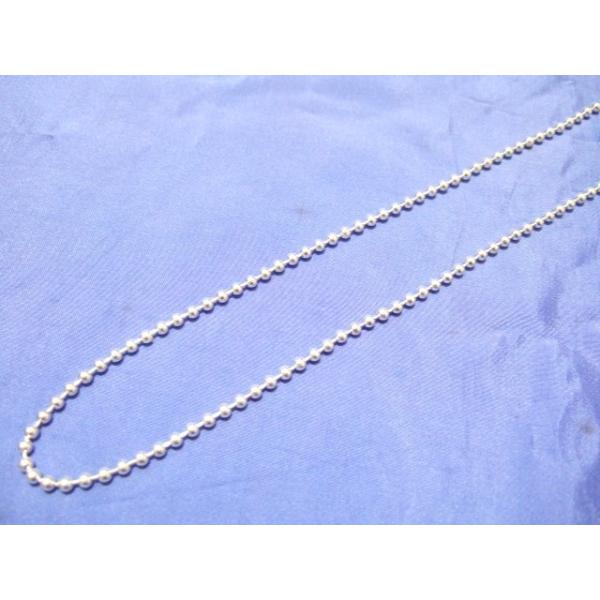 横浜最新 シルバーSILVER925♪魅惑の銀ボールチェーン 51センチ 11.8g 巾3ミリ メンズレディース 送料無料ネックレス36