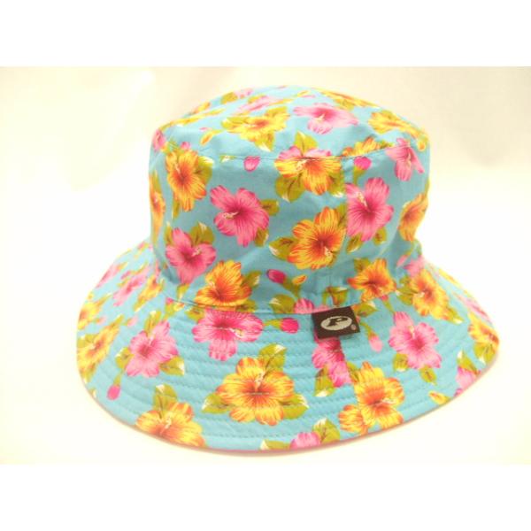 横浜最新♪魅惑のハット花フラワー リバーシブル 青/ピンク Reversible Hat 送料290円帽子32