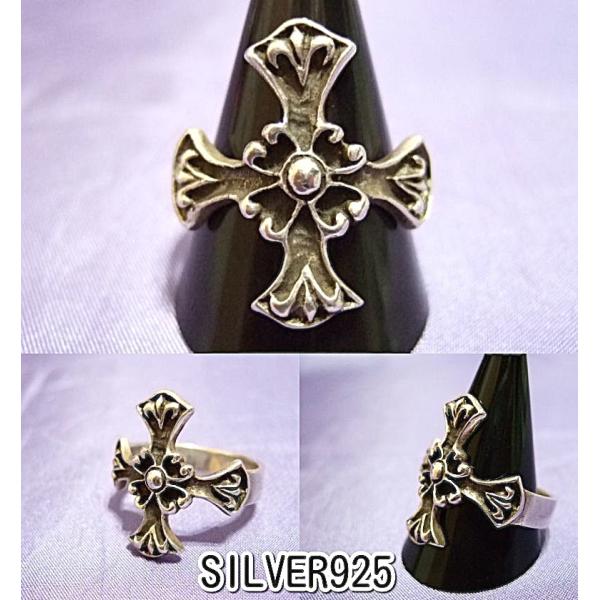 横浜最新 大きいサイズ シルバー925SILVER銀リング♪魅惑の中世クロス十字架 22〜25号 7.6g巾24ミリ 送料無料syoa35