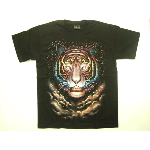 横浜最新 Mr BIG星空のドアップの虎タイガー♪魅惑のＴシャツTiger L  送料無料　22p1