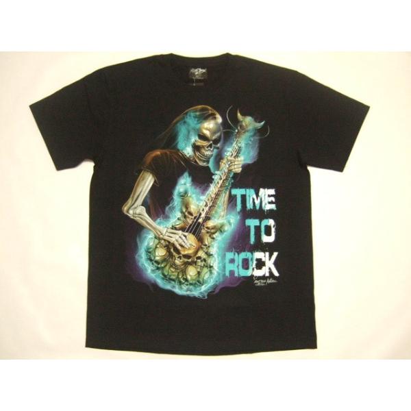 横浜最新 TIME TO ROCK♪ギタースカール♪魅惑の夜光Ｔシャツ M, L 送料無料8(サイズを必ずお知らせ下さい)