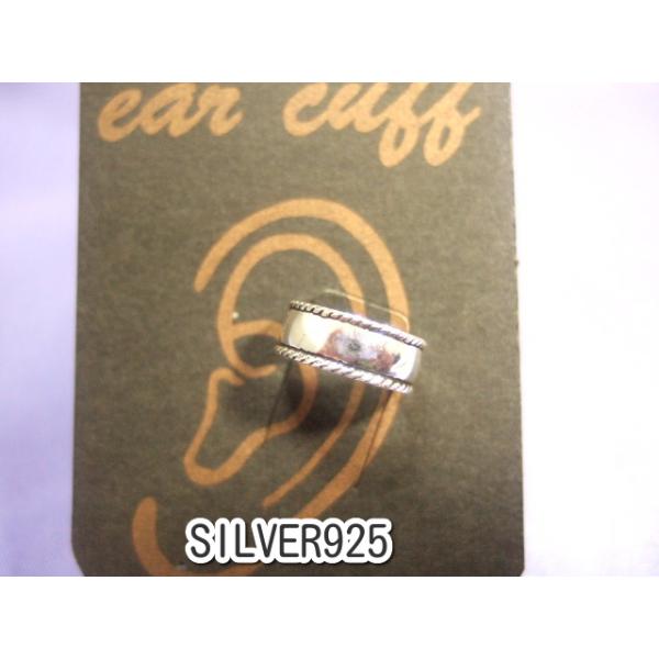 横浜最新 シルバー925SILVER銀♪魅惑のイヤーカフ 甲丸ライン柄 5ミリ メンズレディース 送料220円イヤリング65