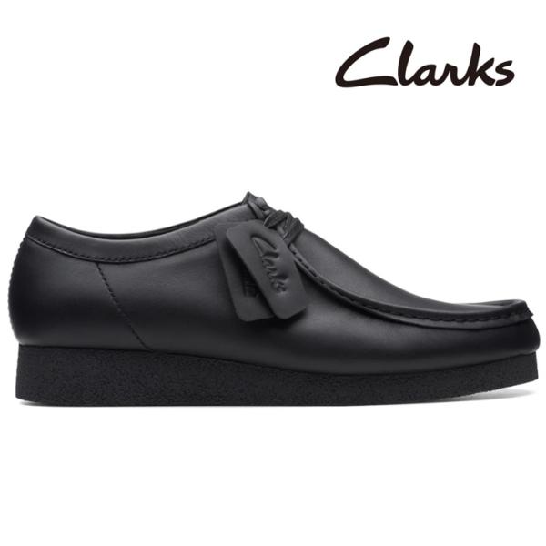 クラークス ワラビーエヴォ ウォータープルーフ ブラックレザー Clarks Wallabee EV...