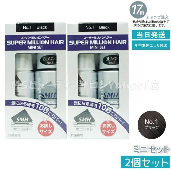 ルアン スーパーミリオンヘアー ミニセット No.1 ブラック 2個 セット  