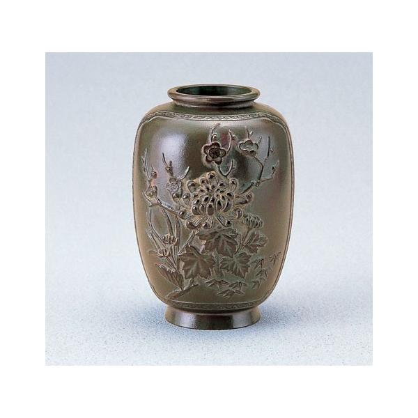 売れ済卸値 高岡銅器 花瓶 花器 飾り 夏目形 四君子 ７号 茶ムラ 113 61 一輪挿し おすすめ おしゃれ かわいい 可愛い 人気 プレゼント 贈り物 内祝い お祝い 113 61 Mygift 買蔵 Boscouganda Com