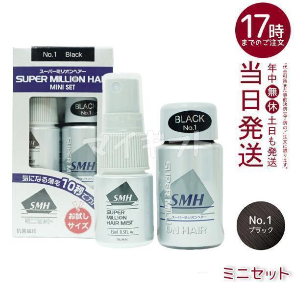 スーパーミリオンヘアー ミニセット No.1 ブラック 5g ミスト15ml 白髪