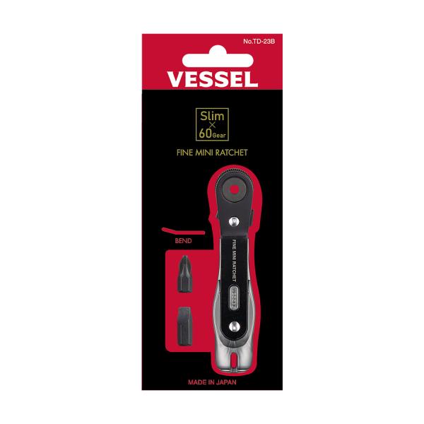 ベッセル VESSEL ファインミニラチェットベンド（ビット2本付） No.TD-23B