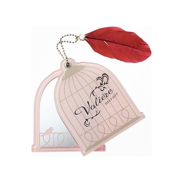 【追跡可能メール便/代引不可】【在庫限りSALE/メーカー廃番品】山崎実業（YAMAZAKI）　コンパクトミラー ミニヨン 鳥かご　ピンク　07995