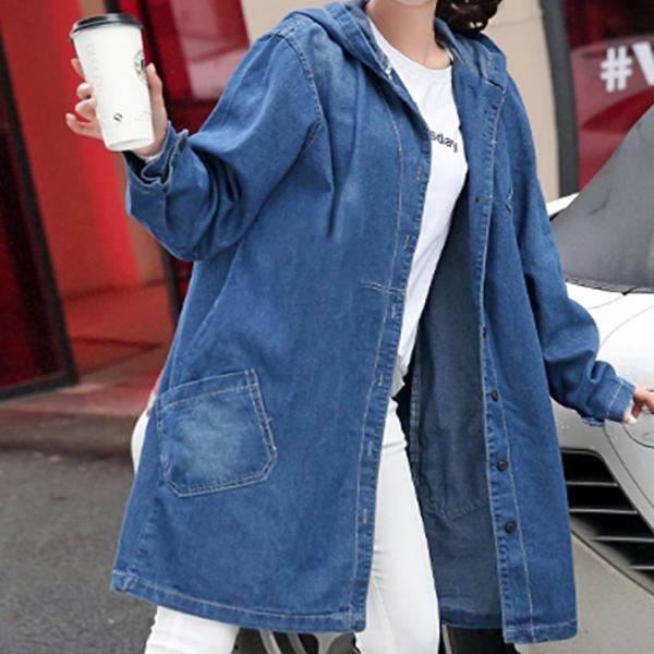 パーカー レディース デニム ジャケット 大きい サイズ ゆったり 長袖 フード付き ロング 薄手 ボタン Vネック レトロ おしゃれ カジュアル Buyee Buyee 日本の通販商品 オークションの代理入札 代理購入