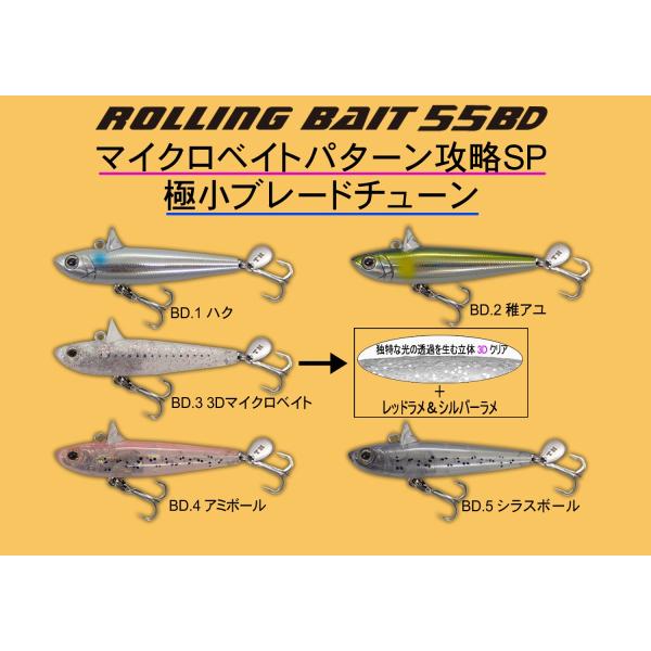 高品質】 ROLLING.BAIT.RB55ブレード マイクロベイトSP ×⑦ sushitai 