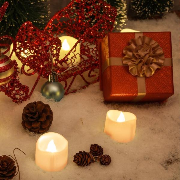 Kohree Led キャンドルライト 無香料 揺らぐ炎 ティーライトゆらゆら揺れる 装飾用 本物にそっくり 暖白 24個セット Prayatnonline Org