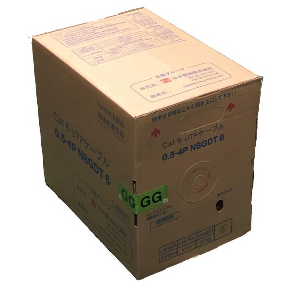 日本製線 Cat6 LANケーブル（300m巻き） NSGDT6 0.5mm-4P 若草 : My
