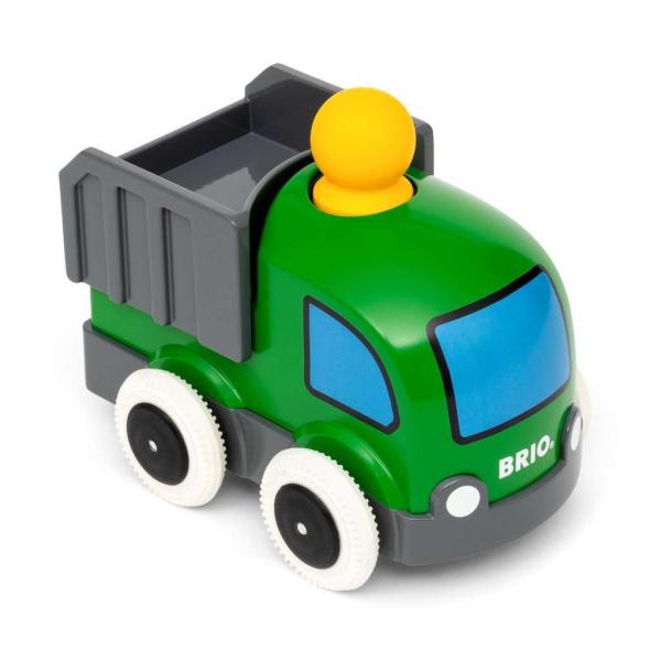 【商品概要】30286 プッシュ＆ゴートラックは、歩き始めたお子さま向けの楽しいトラックのおもちゃです。運転手の頭を押し下げるだけで、走り出します！トラックを追いかけて、楽しみましょう。この楽しいトラックには、おもちゃの積み下ろしができる作...