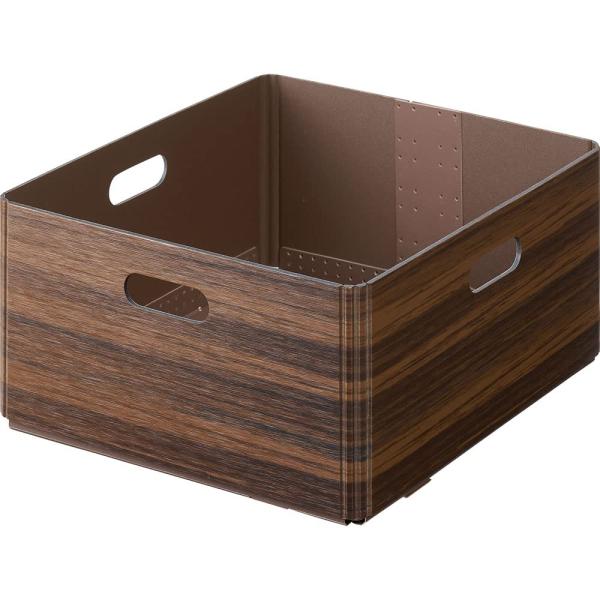 【商品概要】暮らしに馴染む木目調の樹脂製収納ボックス使わない時は薄くたためて、隙間に収納できます。【外形寸法】約W240×D265×H128mm 【折り畳み時寸法】約W128×D16×H488mm【材質】3種3層発泡PP 【質量】約323g...