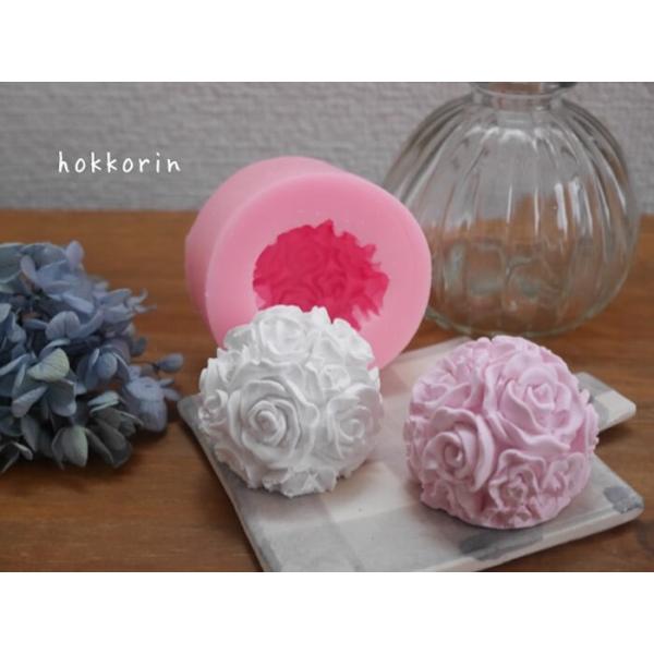シリコンモールド お花 花束 薔薇 アロマワックスサシェ サシェ クレイケーキ アクセサリー チャーム キャンドル アロマストーン レジン インアリウム クリアリウム エポキシ樹脂 石膏