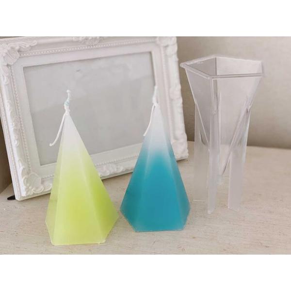 キャンドル モールド 五角錐 錐 韓国キャンドル ソイキャンドル ポリ製 モールド