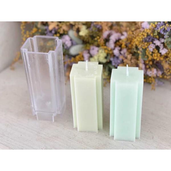 キャンドル モールド 四角柱 韓国キャンドル ソイキャンドル ポリ製 モールド