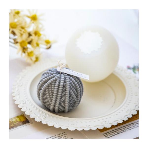 キャンドル モールド 毛糸 毛玉 韓国キャンドル ソイキャンドル シリコンモールド クレイケーキ アクセサリー チャーム キャンドル アロマストーン アロマキャンドル レジン インアリウム クリアリウム エポキシ樹脂 石膏