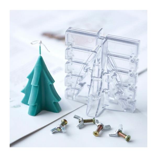 キャンドル モールド クリスマスツリー christmas 冬 クリスマス 韓国キャンドル ソイキャンドル ポリ製 モールド