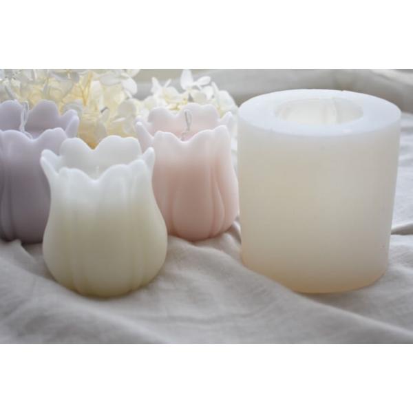 存在感のあるとっても可愛いチューリップのキャンドルがお作りいただけます。