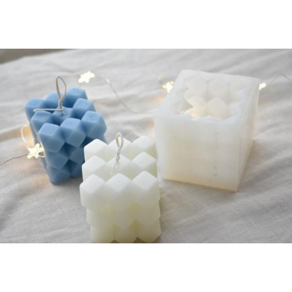 キャンドル モールド キャンドル モールド キューブ型 オブジェキャンドル 韓国キャンドル ソイキャンドル シリコンモールド シリコン アロマワックスサシェ サシェ クレイケーキ アロマストーン レジン インアリウム クリアリウム エポキシ...