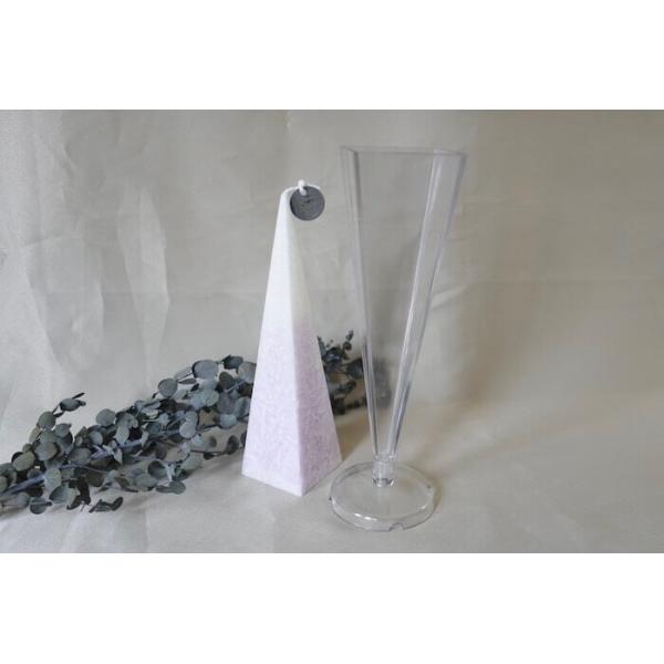 キャンドル モールド 四角錐 直径60mm 高さ210mm 韓国キャンドル ソイキャンドル ポリ製 モールド