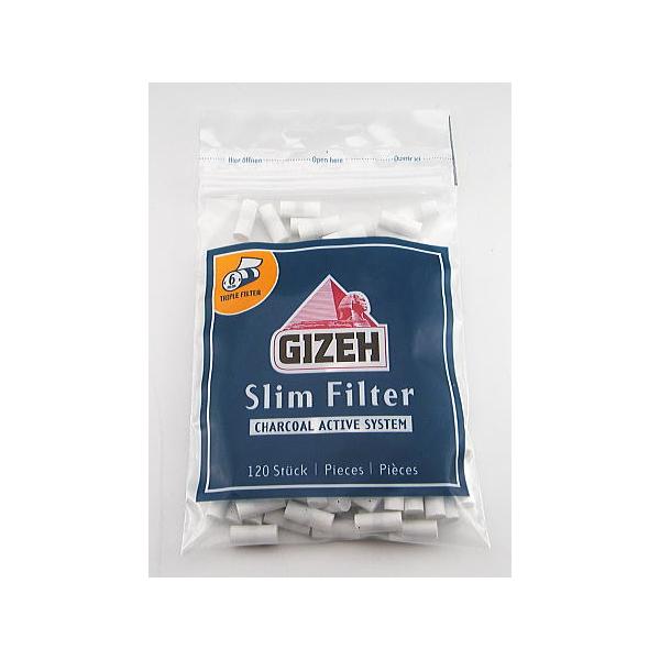 GIZEH 手巻きタバコ ギゼスリムチャコールフィルター 手巻きタバコ用 120本(直径6mm)