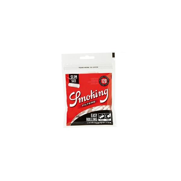 Smoking スモーキング イージー スリム 手巻きタバコ用 フィルター ブラック 黒色 無香料 手巻きタバコ 120本