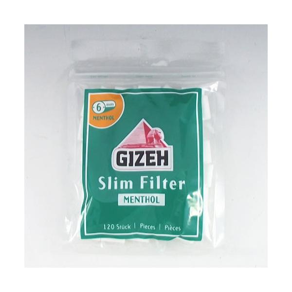 GIZEH ギゼ メンソールスリムフィルター 手巻きタバコ用 120本 手巻きタバコ 直径6mm×長さ15mm