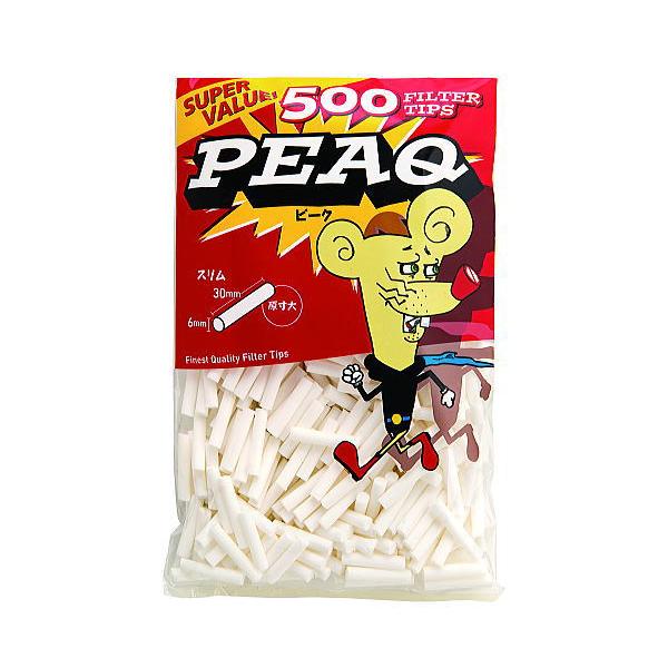 PEAQ　ピーク スリム フィルター 500個入 手巻きタバコ用   手巻きたばこ　77706　柘製作所　6mm×30mm