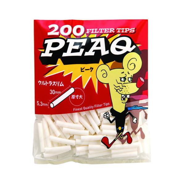 PEAQ　ピーク 　ウルトラスリム フィルター 200個入 手巻きタバコ  手巻きタバコ用 　手巻きたばこ　柘製作所　5.3mm×30mm　77708