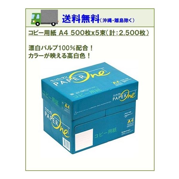 【発売日：2020年05月07日】高品質コピー用紙　A4 500枚×5束（1箱）2500枚　です。国内最安値帯でご提供します。さらに送料込の値段です。＜商品詳細＞Paper One(ペーパーワン)はAPRIL(エイプリル)社のPro DIG...