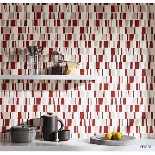 売れ筋値引きする のタイル調 のり無し壁紙 サンゲツ Fe 6187 92cm巾 25m巻 日本未発売 の