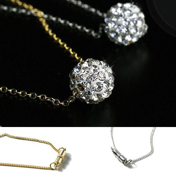 スワロフスキー　ネックレス　パヴェボール SWAROVSKI スワロフスキー ネックレス パヴェボール ステンレス