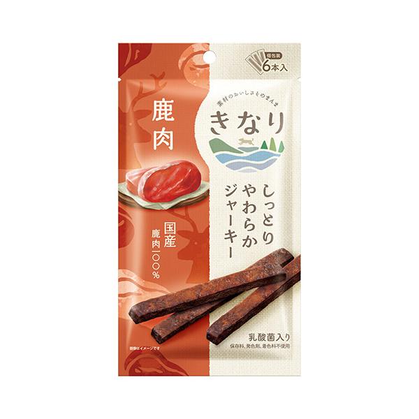 【同ブランドなら5個までメール便可】きなり しっとりやわらかジャーキー　鹿肉 6本入り