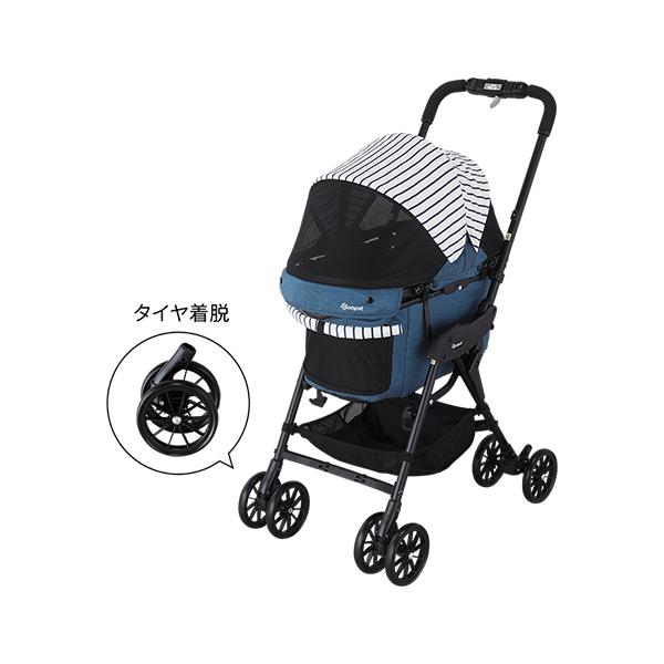 compet コムペット ミリミリEG ロング D デニムブルー ペットカート